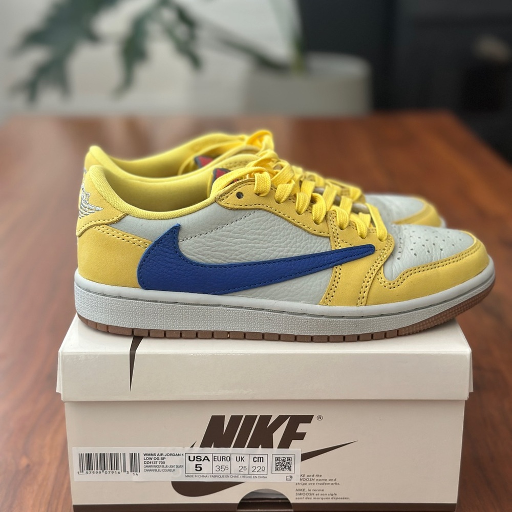 Travis Scott X Jordan 1 WMNS Low-Top Sneakers sz 5 - Picture 11 of 16